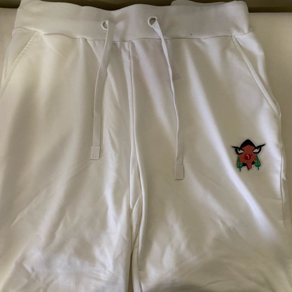 Women’s White French Terry Bradley Mischa Joggers Size Medium - Picture 3 of 6